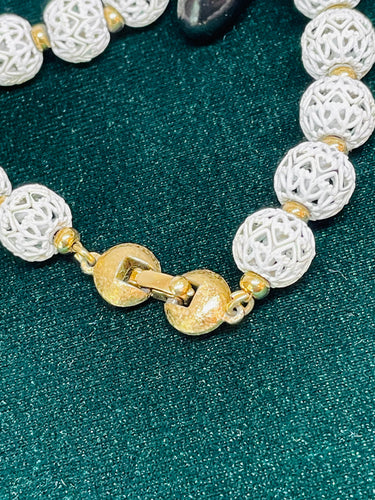 1970’s Monet White Filigree Set
